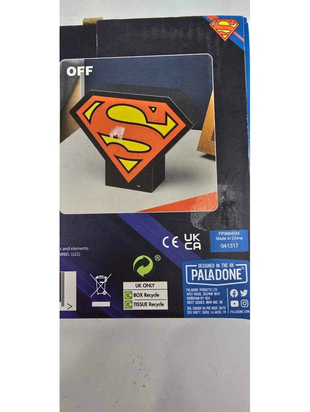 Superman Light Lamp with Iconic Logo